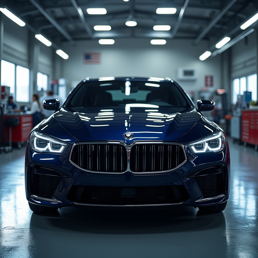 Автомобиль в боксе Noralox готов к оклейке