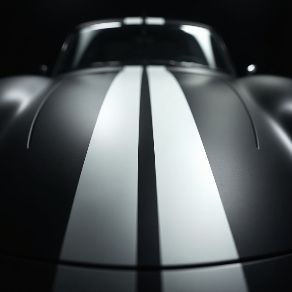 Декоративные гоночные полосы на капоте автомобиля