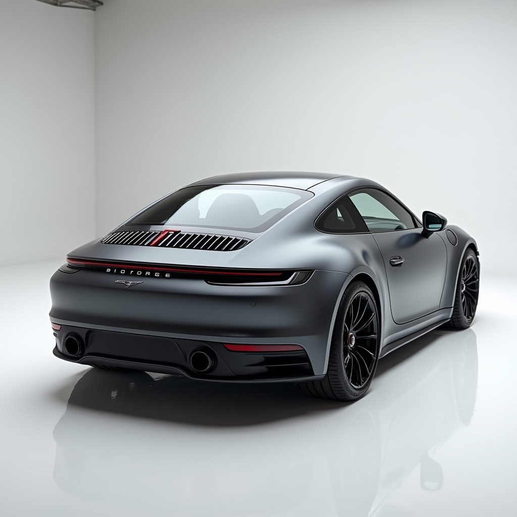 Автомобиль с виниловой оклейкой в матовом чёрном цвете